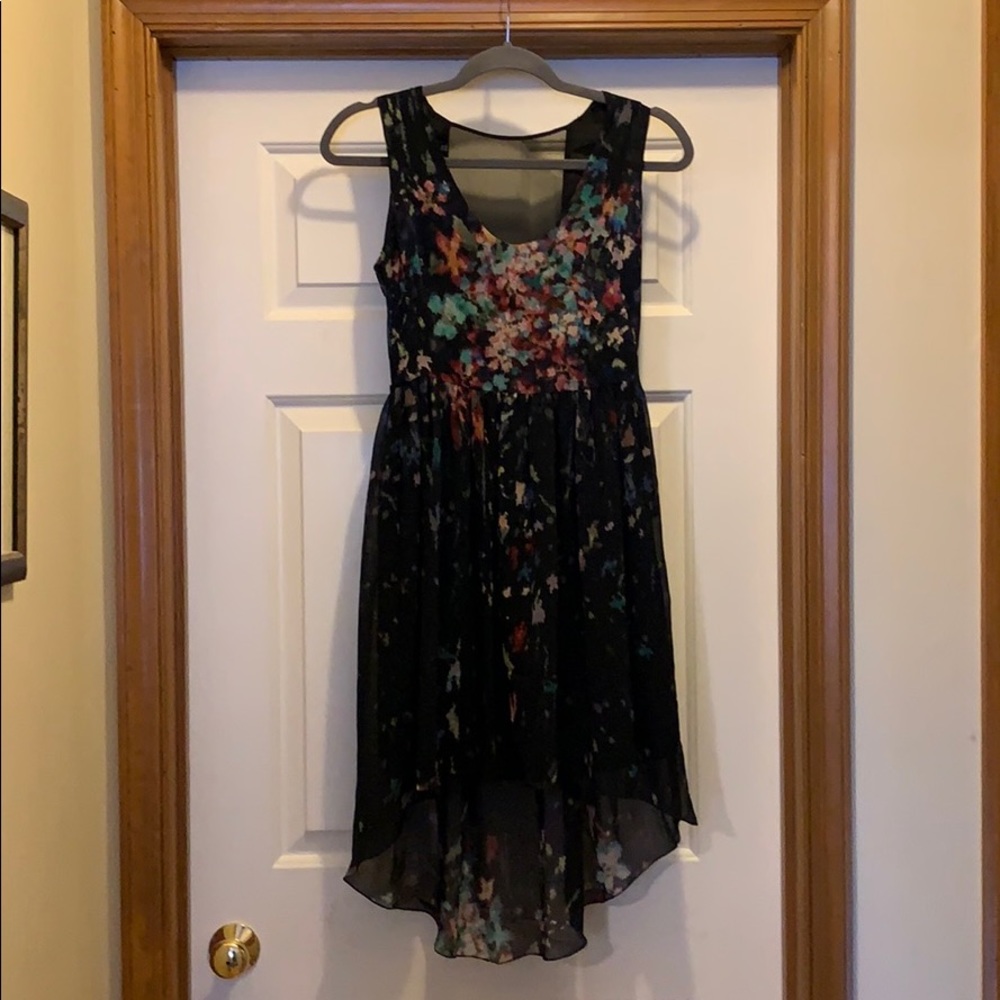 Zara high-low watercolor dress
